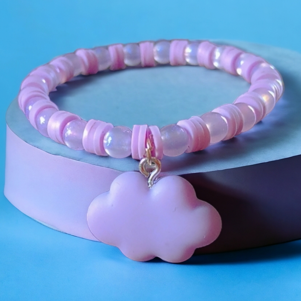 Purple Cloud Charm Bracelet